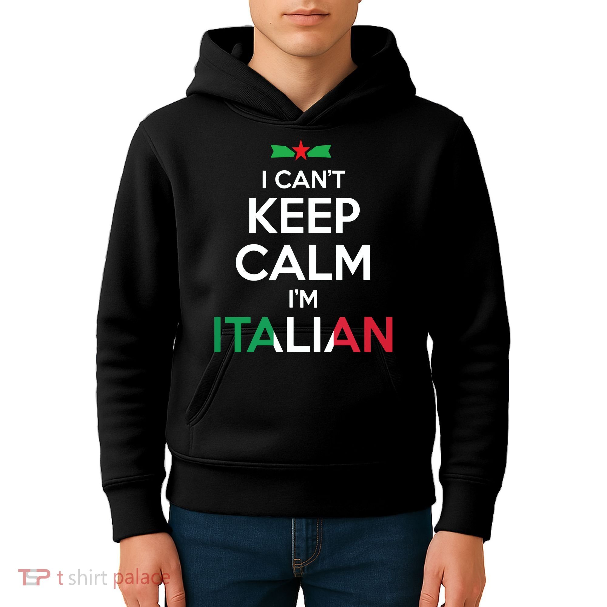 I Cant Keep Calm Im Italian Unisex Kids Hoodie