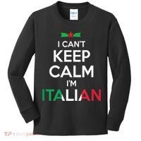 I Cant Keep Calm Im Italian Unisex Kids Long Sleeve Shirt thumb 0