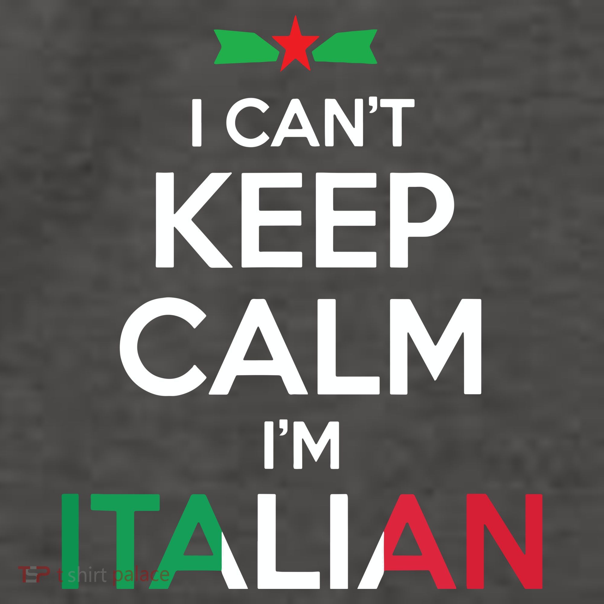 I Cant Keep Calm Im Italian Unisex Women's Tank Top