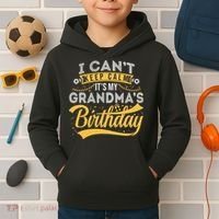I Can't Keep Calm It's My Grandma's Birthday Happy Kids Hoodie thumb 2