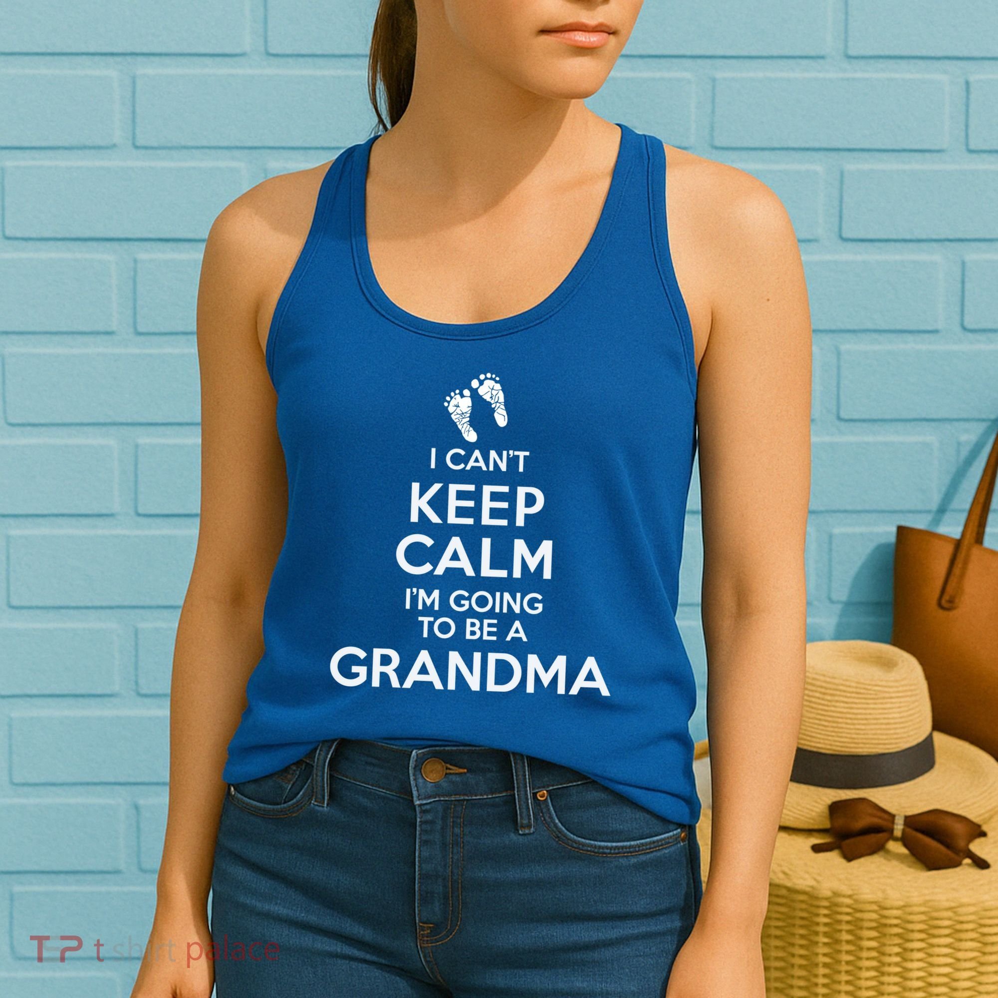 I Can't Keep Calm I'm Going To Be A Grandma Funny Gift Women's Tank Top