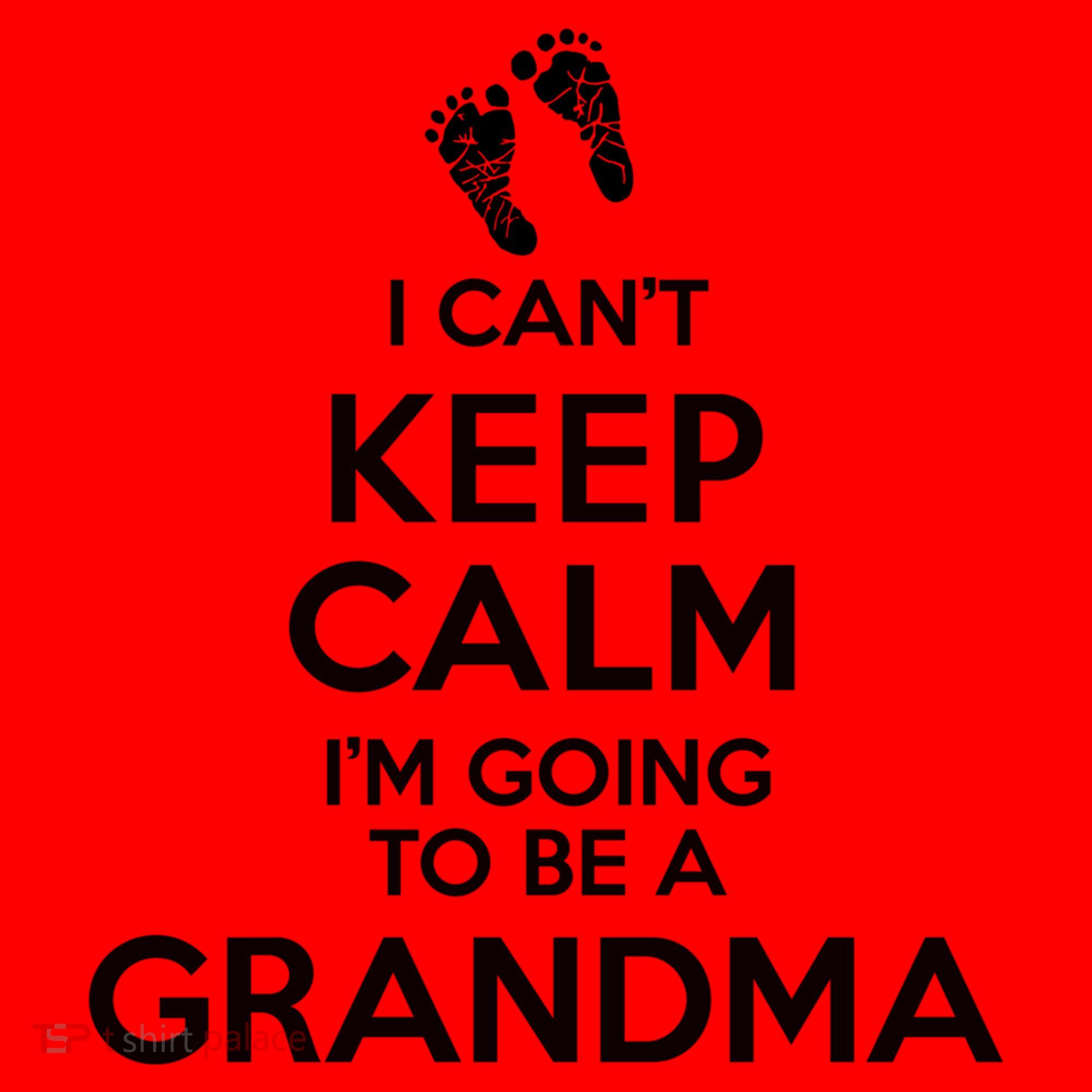 I Can't Keep Calm I'm Going To Be A Grandma Funny Gift Santa Hat