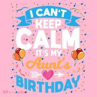I Cant Keep Calm Its My Aunt Birthday Coaster thumb 2