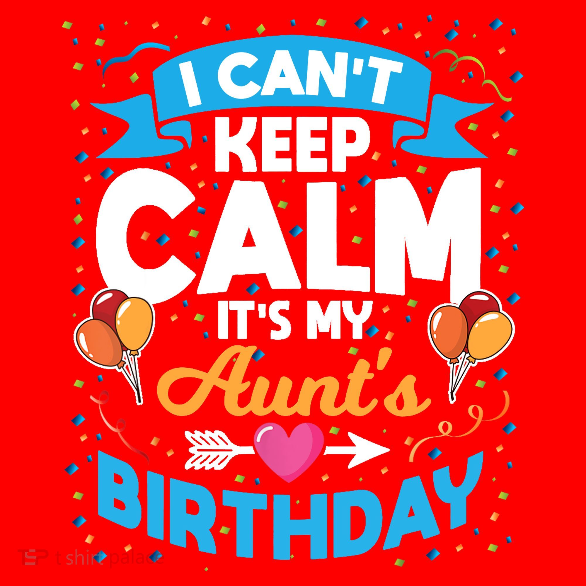 I Cant Keep Calm Its My Aunt Birthday Santa Hat