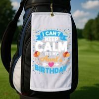 I Cant Keep Calm Its My Aunt Birthday Golf Towel thumb 2