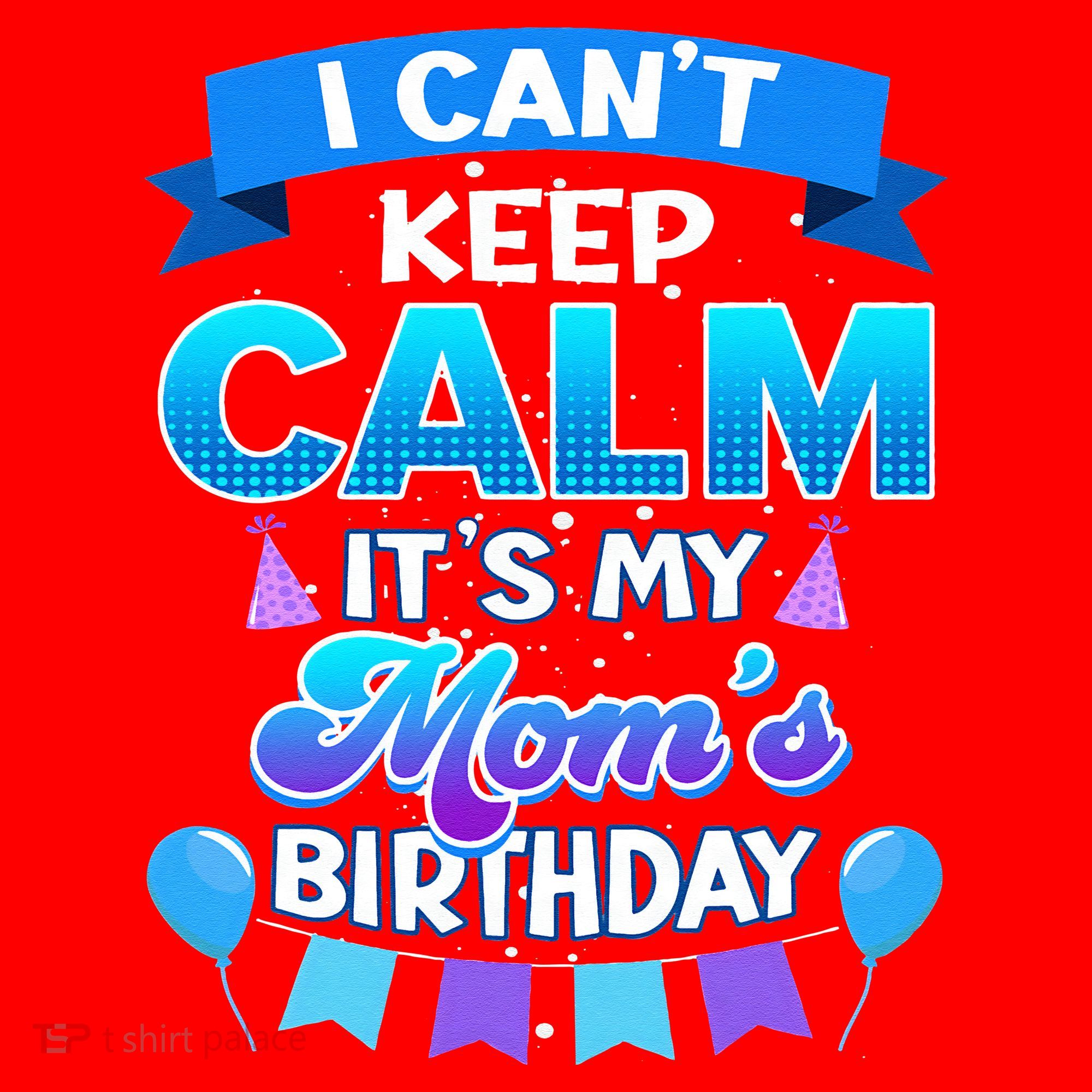 I Cant Keep Calm Its My Mom Birthday Bday Santa Hat