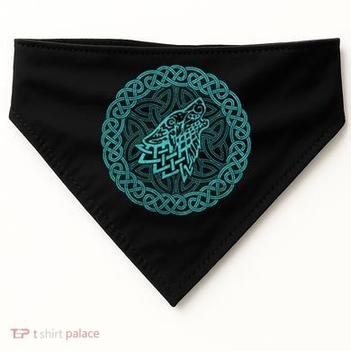 Ireland Celtic Knotwork Design Wolf Original Celtic USA-Made Doggie Bandana