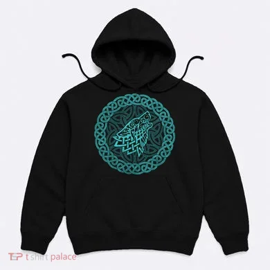 Ireland Celtic Knotwork Design Wolf Original Celtic Hoodie