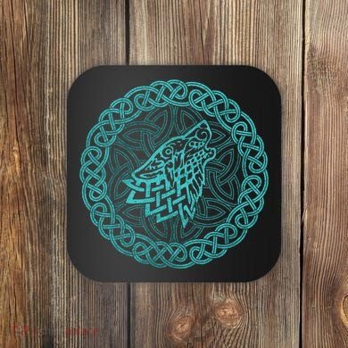Ireland Celtic Knotwork Design Wolf Original Celtic Coaster