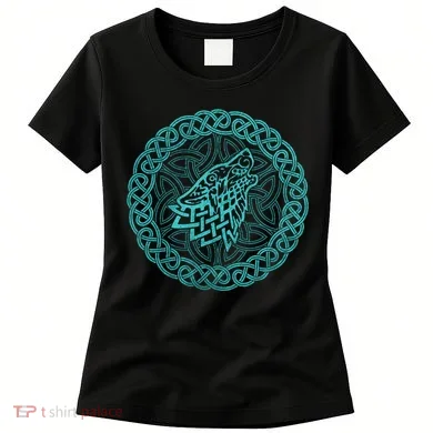 Ireland Celtic Knotwork Design Wolf Original Celtic Women's T-Shirt