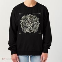 Intricate Celtic Knot With Dragon And Phoenix Women's Sweatshirt thumb 0