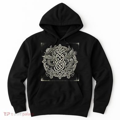 Intricate Celtic Knot With Dragon And Phoenix Hoodie