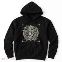 Intricate Celtic Knot With Dragon And Phoenix Hoodie thumb 0