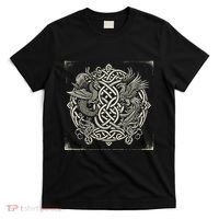 Intricate Celtic Knot With Dragon And Phoenix T-Shirt thumb 0
