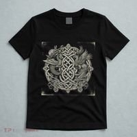 Intricate Celtic Knot With Dragon And Phoenix T-Shirt thumb 5