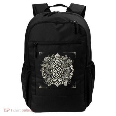 Intricate Celtic Knot With Dragon And Phoenix Backpack