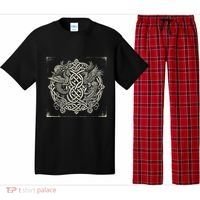 Intricate Celtic Knot With Dragon And Phoenix Pajama Set thumb 0