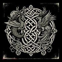 Intricate Celtic Knot With Dragon And Phoenix Women's Hoodie thumb 2