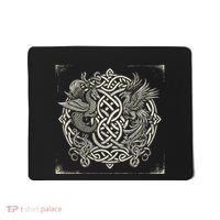 Intricate Celtic Knot With Dragon And Phoenix Mousepad thumb 0