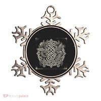 Intricate Celtic Knot With Dragon And Phoenix Ornament thumb 0