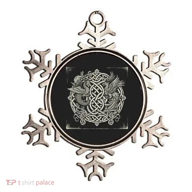 Intricate Celtic Knot With Dragon And Phoenix Ornament