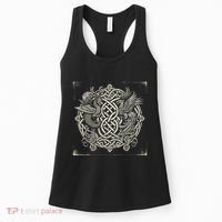 Intricate Celtic Knot With Dragon And Phoenix Women's Tank Top thumb 0