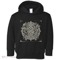Intricate Celtic Knot With Dragon And Phoenix Toddler Hoodie thumb 0