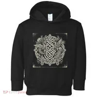 Intricate Celtic Knot With Dragon And Phoenix Toddler Hoodie thumb 0