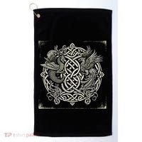 Intricate Celtic Knot With Dragon And Phoenix Golf Towel thumb 0
