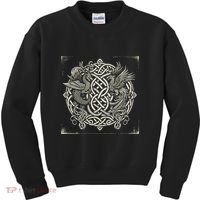 Intricate Celtic Knot With Dragon And Phoenix Kids Sweatshirt thumb 0