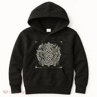Intricate Celtic Knot With Dragon And Phoenix Kids Hoodie thumb 0