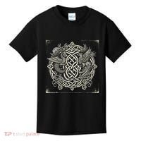 Intricate Celtic Knot With Dragon And Phoenix Kids T-Shirt thumb 0