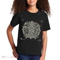 Intricate Celtic Knot With Dragon And Phoenix Kids T-Shirt thumb 2