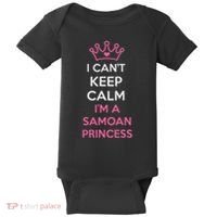 I Can't Keep Calm I'm A Samoan Princess Cute Baby Bodysuit thumb 0