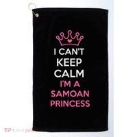 I Can't Keep Calm I'm A Samoan Princess Cute Golf Towel thumb 0