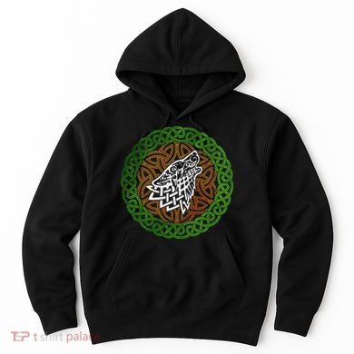 Ireland Celtic Knotwork Design Ornament Wolf Original Celtic Hoodie