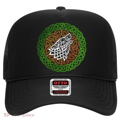 Ireland Celtic Knotwork Design Ornament Wolf Original Celtic Hat