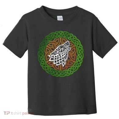 Ireland Celtic Knotwork Design Ornament Wolf Original Celtic Toddler T-Shirt