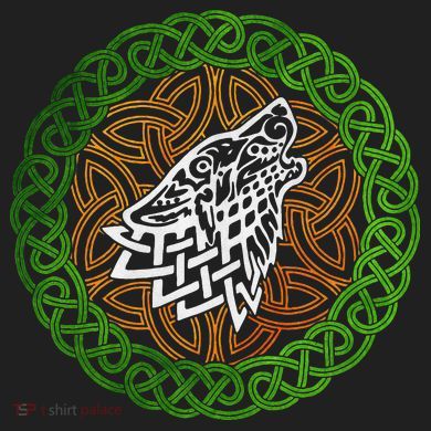 Ireland Celtic Knotwork Design Ornament Wolf Original Celtic Plastic Christmas Ball Ornament