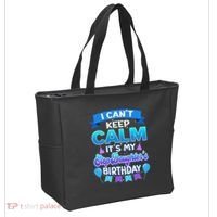 I Cant Keep Calm Its My Stepdaughter Birthday Bday Tote Bag thumb 2
