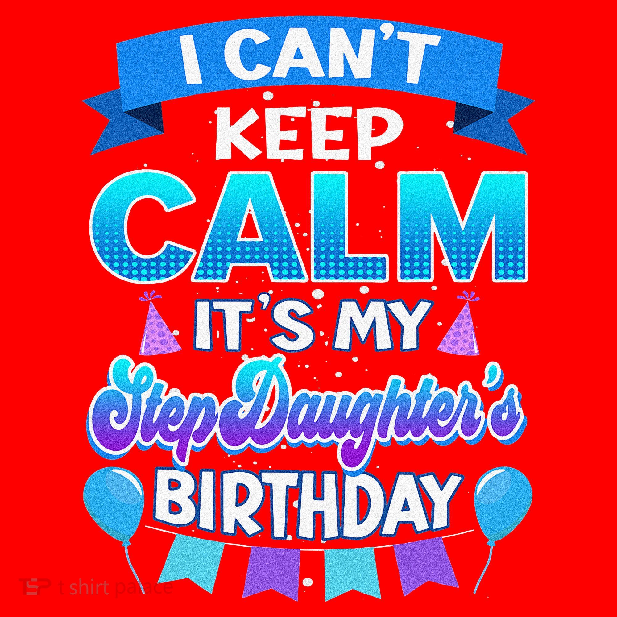 I Cant Keep Calm Its My Stepdaughter Birthday Bday Santa Hat