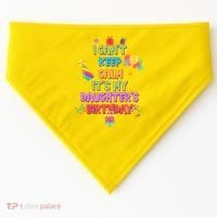 I Can't Keep Calm It's My Daughter's Birthday USA-Made Doggie Bandana thumb 0
