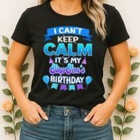 I Cant Keep Calm Its My Stepson Birthday Bday Women's T-Shirt thumb 2