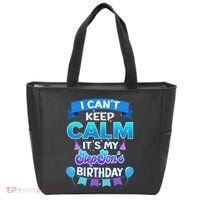 I Cant Keep Calm Its My Stepson Birthday Bday Tote Bag thumb 0