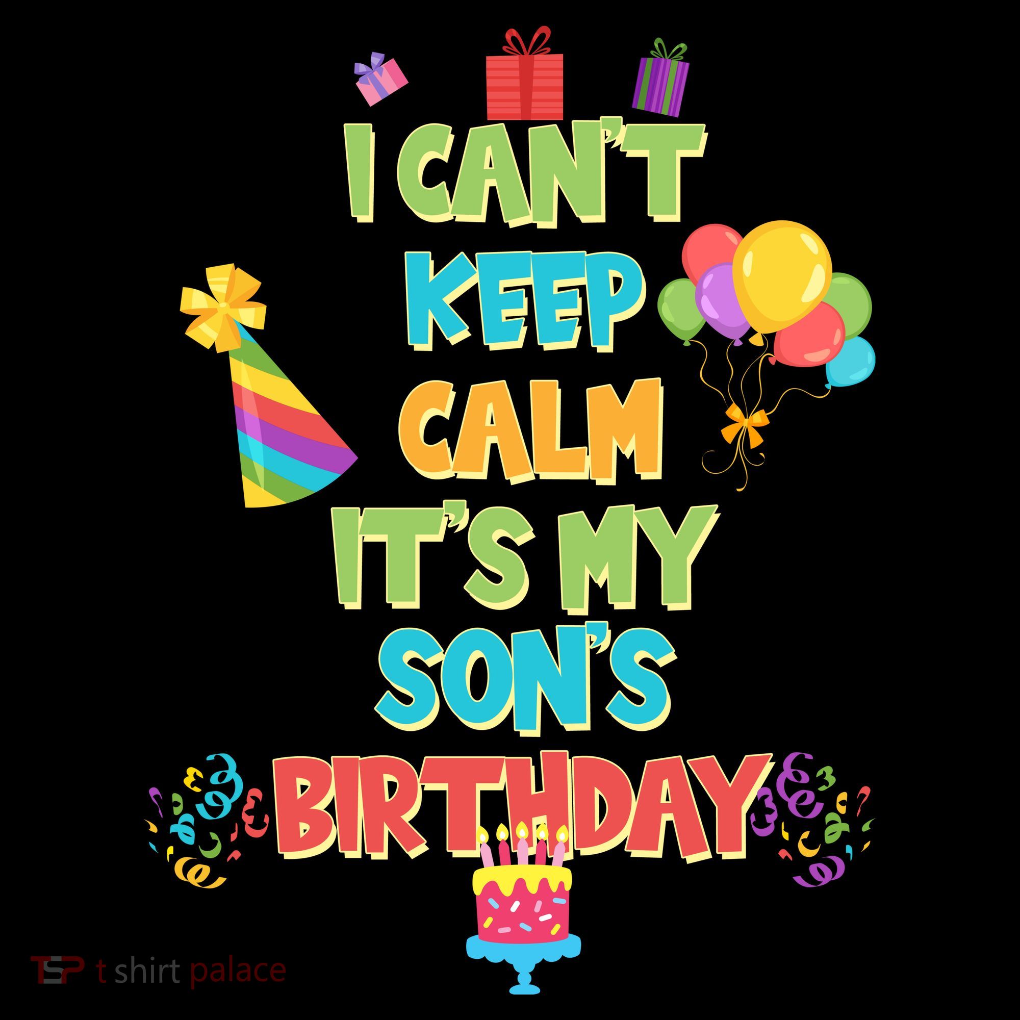I Can't Keep Calm It's My Son's Birthday Women's Tank Top