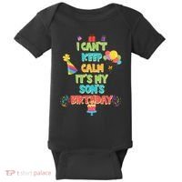 I Can't Keep Calm It's My Son's Birthday Baby Bodysuit thumb 0
