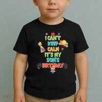 I Can't Keep Calm It's My Son's Birthday Toddler T-Shirt thumb 2
