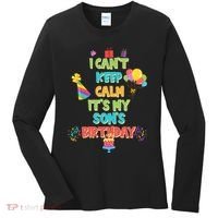 I Can't Keep Calm It's My Son's Birthday Women's Long Sleeve Shirt thumb 0