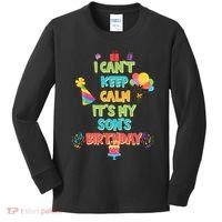 I Can't Keep Calm It's My Son's Birthday Kids Long Sleeve Shirt thumb 0