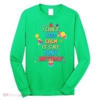 I Can't Keep Calm It's My Son's Birthday Long Sleeve Shirt thumb 0